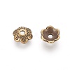 6-Petal Tibetan Style Alloy Flower Bead Caps LS-TIBE-S220-AB-01-NR-2