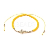 Adjustable Nylon Cord Braided Bead Bracelet BJEW-JB05732-04-1