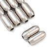 Tarnish Resistant 304 Stainless Steel Matte Surface Magnetic Clasps with Glue-in Ends STAS-O042-A-24-2