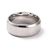 201 Stainless Steel Plain Band Ring for Women RJEW-I089-13P-2
