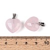 Natural Rose Quartz Pendants G-T143-49K-3