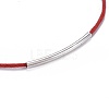 Adjustable Waxed Cotton Cord Bracelets BJEW-JB04206-01-2