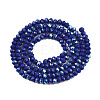 Electroplate Opaque Solid Color Glass Beads Strands EGLA-A044-P2mm-L07-3