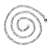 304 Stainless Steel Figaro Chain Necklaces NJEW-S420-003B-P-2