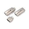 304 Stainless Steel Snap Lock Clasps STAS-U055-02D-P-2
