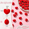 50Pcs Flocky Acrylic Pendants FIND-YW0007-11-3