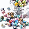 Electroplate Porcelain Beads PORC-N006-001-3