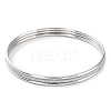 Non-Tarnish 3Pcs 304 Stainless Steel Plain Bangles Set BJEW-G684-02A-P-2