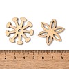 50Pcs Unfinished Wood Flower Shaped Cutouts Ornament WOCR-PW0003-05-3