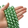 Eco-Friendly Glass Pearl Beads Strands HY-A008-14mm-RB008-4