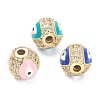 Brass Micro Pave Cubic Zirconia Charms ZIRC-A019-16G-B-1