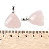 Natural Rose Quartz Pendants G-L614-D04-P04-3