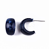 Opaque Resin Half Hoop Earrings EJEW-T012-04-A01-5