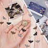 80Pcs 4 Colors Tibetan Style Alloy Pendants FIND-SC0004-93-3