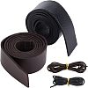 2Pcs 2 Colors Flat Leather Jewelry Cords WL-OC0001-03-1