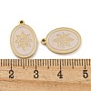 316 Surgical Stainless Steel Enamel Pendants STAS-M073-08G-3