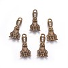 Metal Alloy Bunny Pendants X-PALLOY-A15373-AB-NF-2