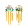 Brass Micro Pave Cubic Zirconia Stud Earrings EJEW-BB70428-8