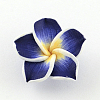 Handmade Polymer Clay 3D Flower Plumeria Beads CLAY-Q192-15mm-03-1