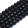 Natural Black Tourmaline Beads Strands G-E561-09-12mm-1