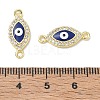 Brass Micro Pave Clear Cubic Zirconia Connector Charms CU-CBA6305-12G-C-3