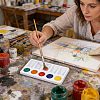 10Pcs 10-Compartment Plastic Watercolor Oil Palette AJEW-GL0003-38-7
