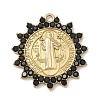 304 Stainless Steel & Rhinestone Pendants STAS-G371-09A-02G-1