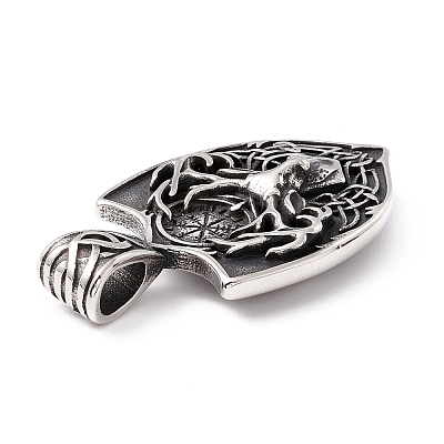 Tibetan Style 304 Stainless Steel Pendants STAS-P305-17AS-1