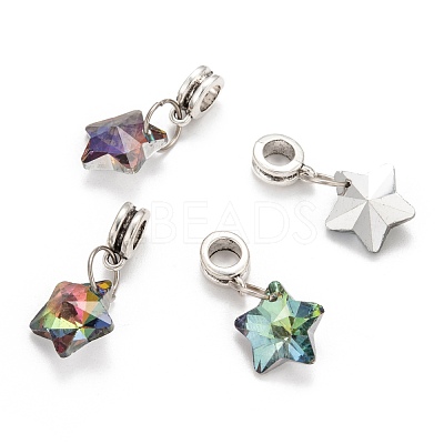 Tibetan Style Alloy Large Hole European Dangle Charms X-PALLOY-JF00040-1