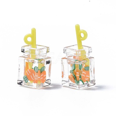 Imitation Drink Resin Pendants X-CRES-S359-32M-1