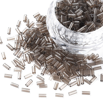 Transparent Glass Bugle Beads SEED-N005-001-C04-1
