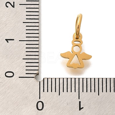 PVD Vacuum Plating 304 Stainless Steel Charms STAS-U035-17G-1