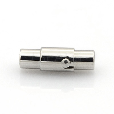 Tarnish Resistant 304 Stainless Steel Smooth Surface Locking Tube Magnetic Clasps STAS-O042-22-1