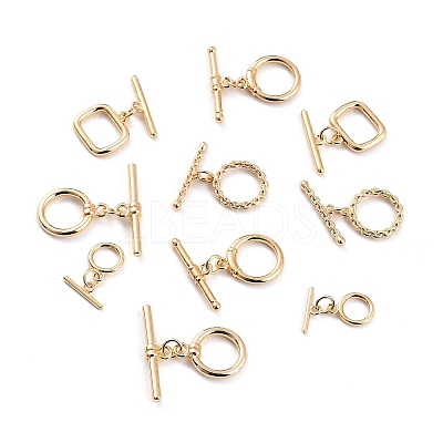 Brass Toggle Clasps KK-FH0001-61-1