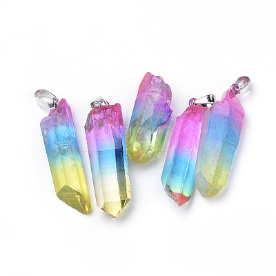 Natural Crystal Pendants G-R443-15E-1