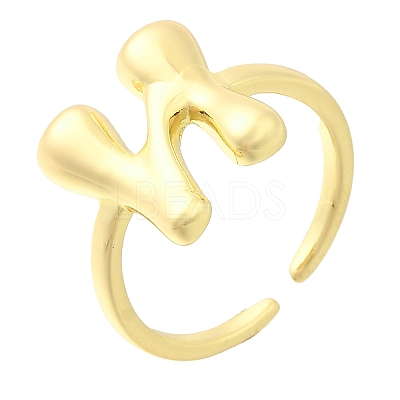 Rack Plating Brass Open Cuff Rings RJEW-S394-01G-N-1