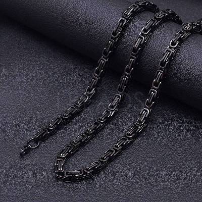 Stainless Steel Byzantine Chains Necklaces for Men FS-WG56795-94-1