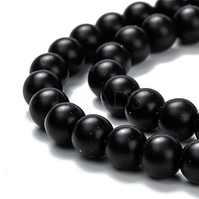 Natural Black Onyx Beads Strands LS-G-Z024-01C-1