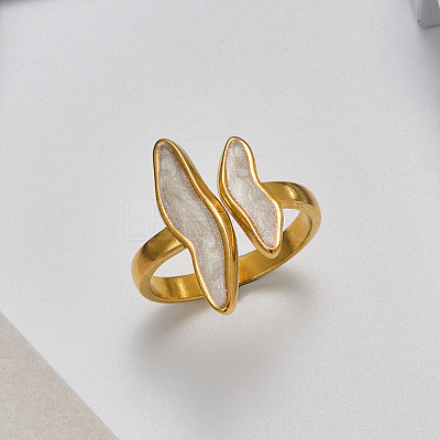 304 Stainless Steel Open Cuff Rings WG95F6F-01-1