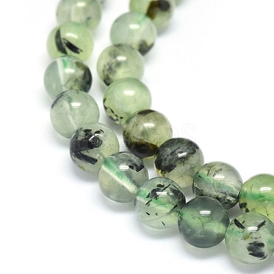 Natural Prehnite Beads Strands G-F602-01-8mm-1
