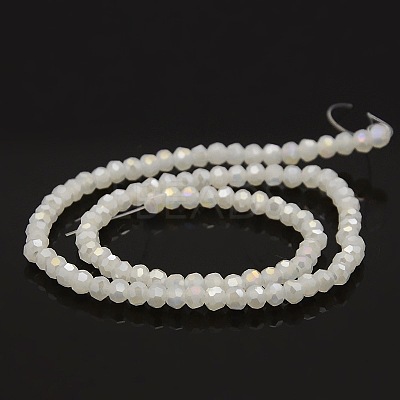AB Color Plated Imitation Jade Glass Faceted(32 Facets) Round Beads Strands GLAA-A027-3mm-AB01-1