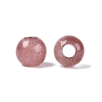 Natural Strawberry Quartz European Beads G-Q607-02F-1