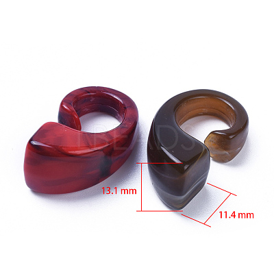 Acrylic Beads X-OACR-S021-11-M-1