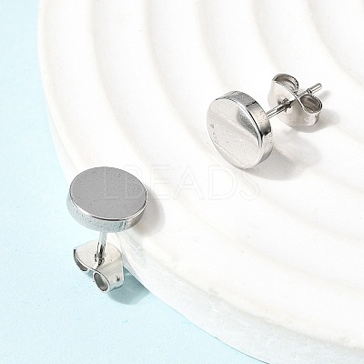 304 Stainless Steel Stud Earrings EJEW-L309-01B-P-1