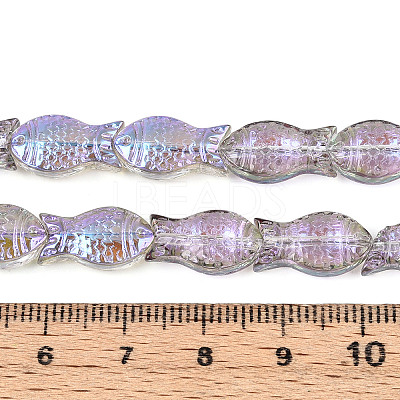 Transparency Electroplate Glass Beads Strands GLAA-T023-40B-05-1