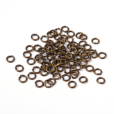90pcs Antique Bronze Brass Open Jump Rings X-JRC6MM-AB-1