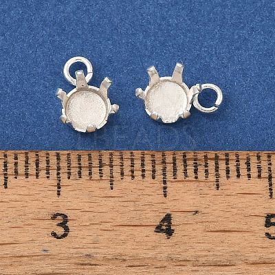 Ion Plating(IP) 304 Stainless Steel Charms Rhinestone Claw Settings STAS-U025-02C-S-1