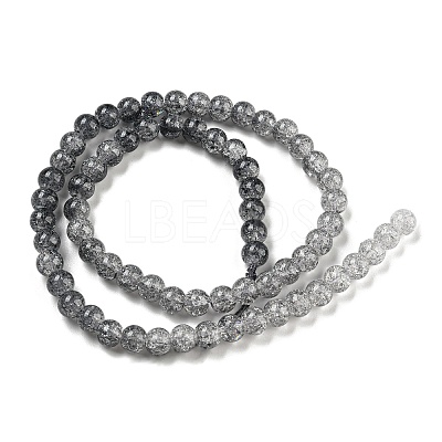 Spray Painted Crackle Glass Beads Strands DGLA-C002-6mm-02-1