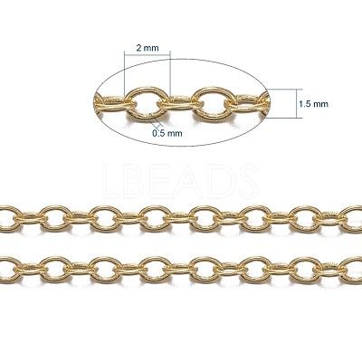 Brass Cable Chains X-CHC-034Y-G-1