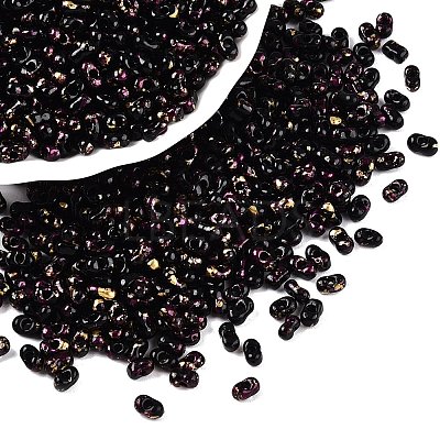 Picasso Spray Painted Glass Seed Beads SEED-T006-04-39-1